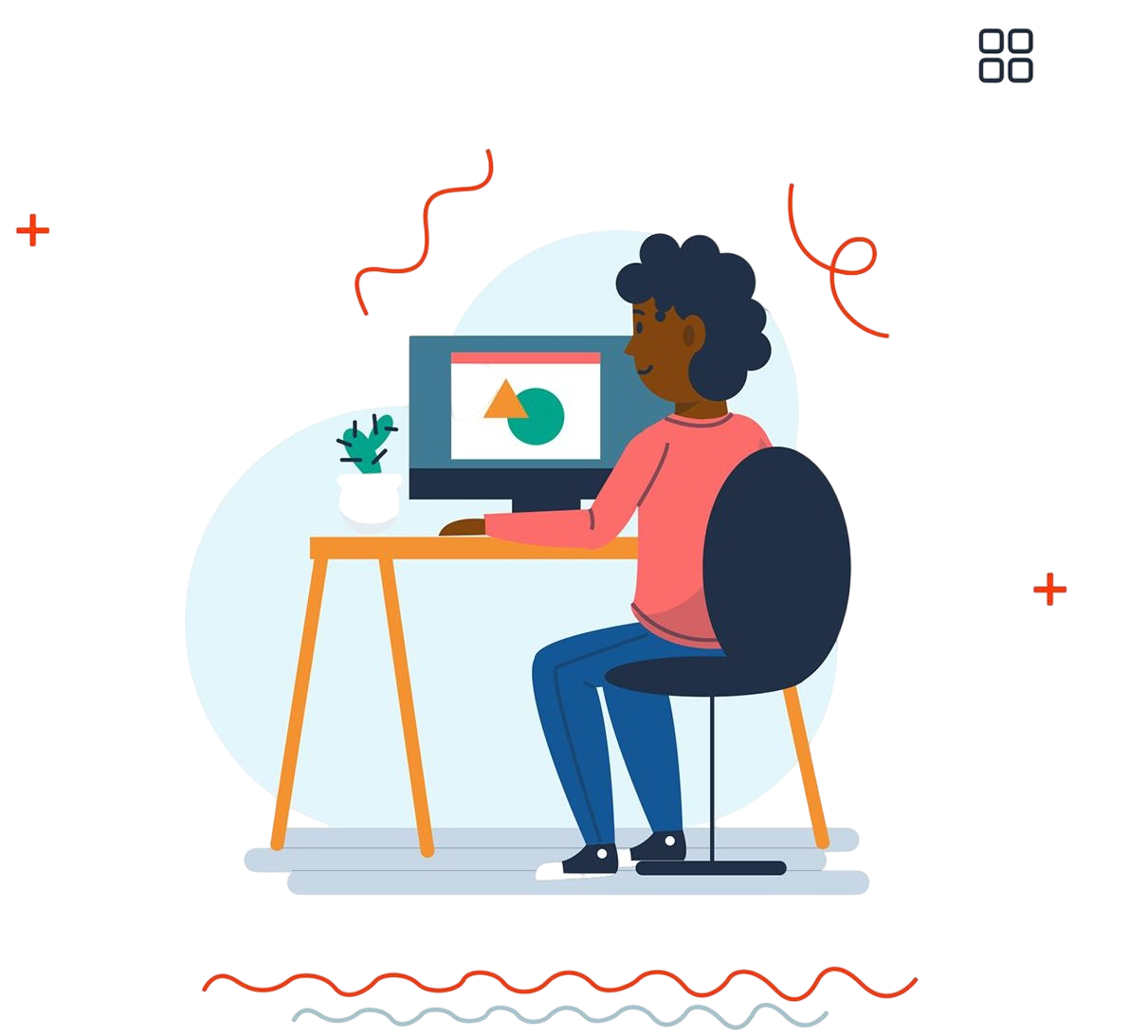 Exam platform illustration